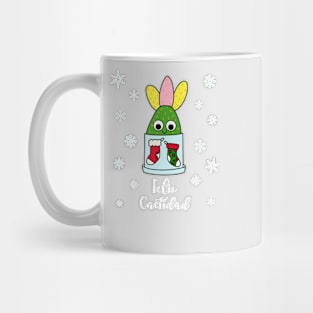 Feliz Cactidad - Hybrid Cactus In Christmas Themed Pot Mug